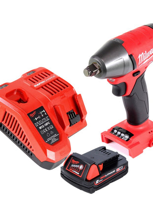 Clé à chocs sans fil Milwaukee M18 FIWF12-201 FC 18 V 300 Nm 1/2" sans balai + 1x batterie 2,0 Ah + chargeur