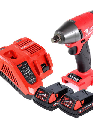 Llave de impacto a batería Milwaukee M18 FIWF12-202 FC 18 V 300 Nm 1/2" sin escobillas + 2x baterías 2,0 Ah + cargador