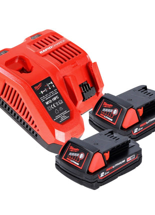 Llave de impacto a batería Milwaukee M18 FIWF12-202 FC 18 V 300 Nm 1/2" sin escobillas + 2x baterías 2,0 Ah + cargador