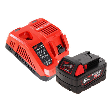 Milwaukee M18 FIWF12-601 FC Visseuse à percussion sans fil 1/2" 300 Nm 18V Brushless + 1x Batterie 6,0 Ah + Chargeur
