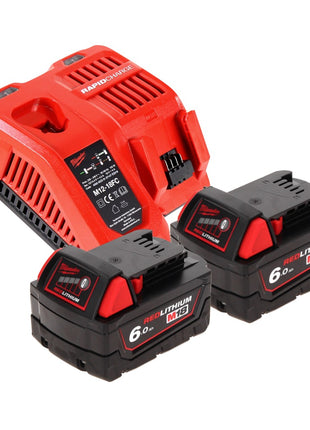 Milwaukee M18 FIWF12-602 FC Visseuse à percussion sans fil 1/2" 300 Nm 18V Brushless + 2x Batteries 6,0 Ah + Chargeur