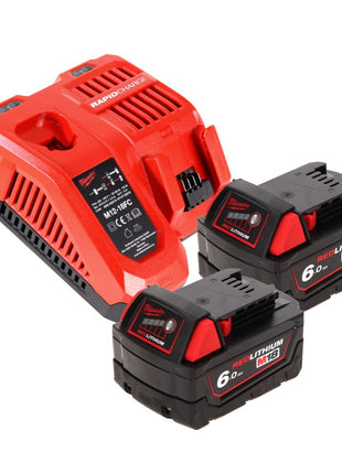 Milwaukee M18 BOS125-602 FC Ponceuse excentrique sans fil 125 mm 18 V + 2x Batteries 6,0 Ah + Chargeur