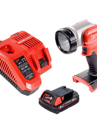 Milwaukee M18 TLED batterie lumière LED + 1x batterie 2,0 Ah + kit chargeur