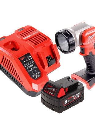 Milwaukee M18 TLED Lampe torche LED + 1x Batterie 6,0 Ah + Chargeur