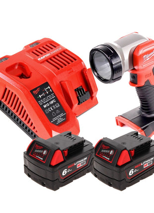 Milwaukee M18 TLED Lampe torche LED + 2x Batteries 6,0 Ah + Chargeur