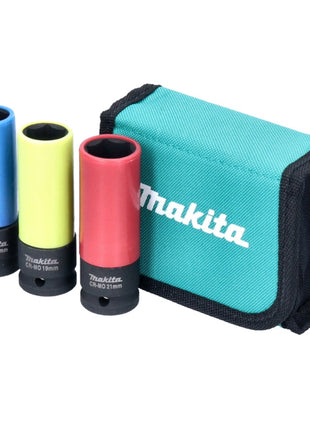 Makita Set de douilles longues pour KFZ 1/2" - carré - 17 / 19 / 21 mm - 3 pcs. (E-12354)