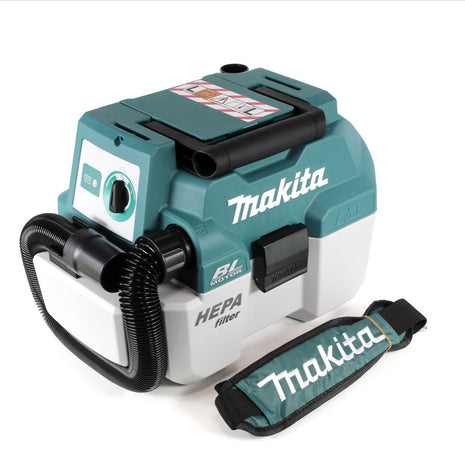 Aspirador inalámbrico Makita DVC 750 LZX3 18 V 7,5 l con recogedor de polvo. L Brushless Solo - sin batería, sin cargador