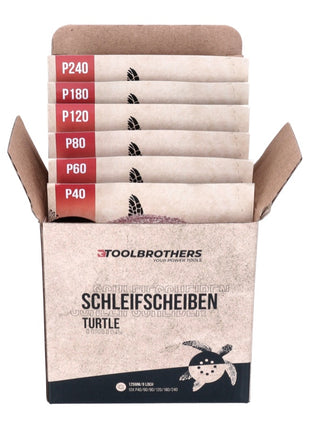 Güde EXS 125 E Exzenterschleifer 380 Watt 125 mm ( 58130 ) + 4x Toolbrothers TURTLE Schleifset - Toolbrothers