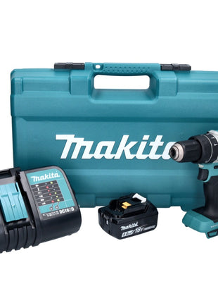 Makita DHP 484 STX5 perceuse à percussion sans fil 18 V 54 Nm sans balais + 1 batterie 5,0 Ah + chargeur + jeu d'accessoires 101 pièces + mallette