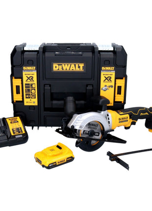 Scie circulaire sur batterie DeWalt DCS 571 D1 18 V 115 mm sans balai + 1x batterie 2,0 Ah + chargeur + TSTAK