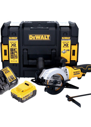 Scie circulaire sur batterie DeWalt DCS 571 M1 18 V 115 mm sans balai + 1x batterie 4,0 Ah + chargeur + TSTAK