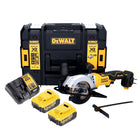 DeWalt DCS 571 M2 Scie circulaire portative sans fil 18 V 115 mm Brushless + 2x batterie 4,0 Ah + chargeur + TSTAK
