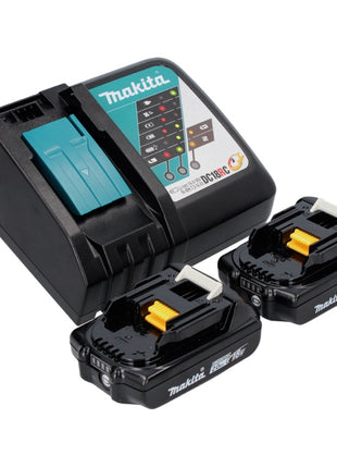 Makita DLX 2454 AJ kit combiné batterie menuiserie perceuse sans fil DDF 483 + marteau perforateur sans fil DHR 171 + 2x batterie 2,0 Ah + chargeur + Makpac