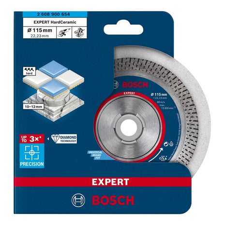 Bosch EXPERT HardCeramic disco de corte de diamante 115 x 22,23 mm 1 pieza (2608900654) Diamond Technology