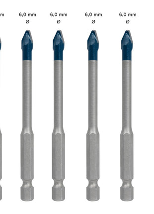 Bosch EXPERT HEX-9 HardCeramic Dachziegel Bohrer Set 6,0 x 90 mm 5 tlg. ( 2608900599 ) Carbide Technology - Toolbrothers