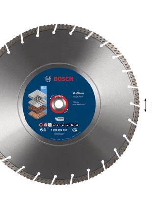 Bosch Expert MultiMaterial Diamant Trennscheibe 400 x 3,3 x 25,40 mm ( 2608900667 ) Diamond Technology für Tischsägen / Benzinsägen