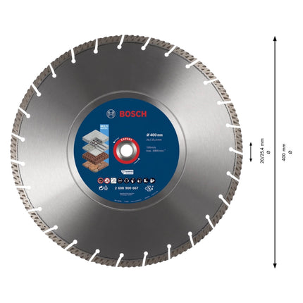 Bosch Expert MultiMaterial Disque à tronçonner diamanté, 400 x 3,3 x 25,40 mm, Diamond Technology pour scies sur table / scies à essence (2608900667)