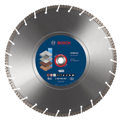 Bosch Expert MultiMaterial Disque à tronçonner diamanté, 400 x 3,3 x 25,40 mm, Diamond Technology pour scies sur table / scies à essence (2608900667)