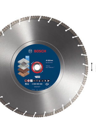 Bosch Expert MultiMaterial Diamant Trennscheibe 450 x 3,3 x 25,40  mm ( 2608900668 ) Diamond Technology für Tischsägen / Benzinsägen - Toolbrothers