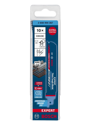 Lame de scie alternative Bosch EXPERT Thick Tough Metal S 955 CHC 150 mm 10 pièces (2608900367) Carbide Technology