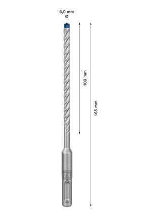 Bosch Expert Forets pour perforateur SDS plus 7X 6,0 x 165 mm - 10 pièces (2608900160)