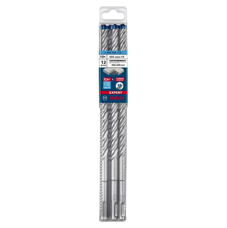 Bosch Expert SDS plus 7X marteau perforateur 12 x 265 mm 10 pièces (2608900175) 4 tranchants Technologie Carbure