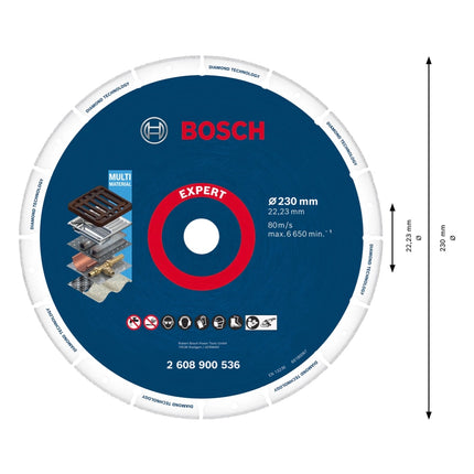Bosch Expert Diamond Disque à tronçonner Metal Wheel 230 x 22,23 mm ( 2608900536 ) Diamond Technology