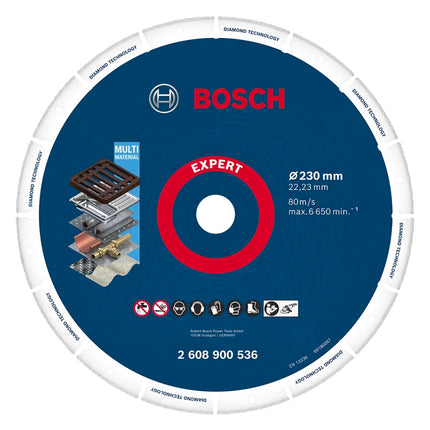 Bosch Expert Diamond Disque à tronçonner Metal Wheel 230 x 22,23 mm ( 2608900536 ) Diamond Technology
