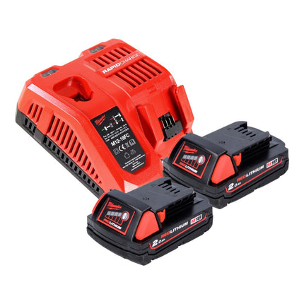 Milwaukee M18 BH-202FC marteau perforateur sans fil 18 V 1.2 J SDS plus + 2x batterie 2.0 Ah + chargeur