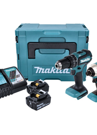 Makita DLX 2283 TJ Kit sans fil DHP 485 Perceuse-visseuse à percussion + DTD 153 Visseuse à chocs + 2x Batteries 5,0 Ah + Chargeur + Makpac