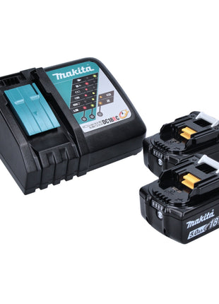 Makita DLX 2283 TJ Kit sans fil DHP 485 Perceuse-visseuse à percussion + DTD 153 Visseuse à chocs + 2x Batteries 5,0 Ah + Chargeur + Makpac