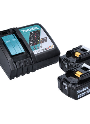 Makita DLX 2432 TJ Kit sans fil DDF 486 Perceuse-visseuse + DTD 153 Visseuse à chocs + 2x Batteries 5,0 Ah + Chargeur + Makpac