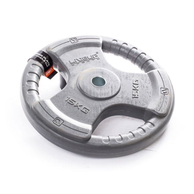 VirosPro Sports LS2123 plaque de poids haltères en fonte poids 15,0 kg 1 pièce poids à disque caoutchouté