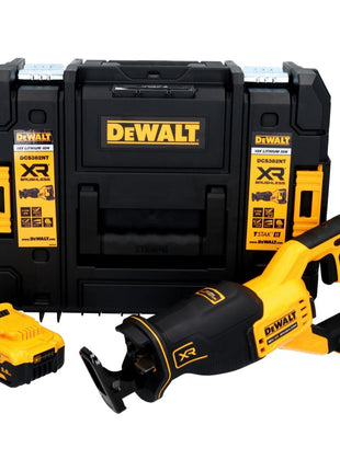 DeWalt DCS 382 NT Akku Reciprosäge Säbelsäge 18 V Brushless + 1x Akku 5,0 Ah + TSTAK - ohne Ladegerät