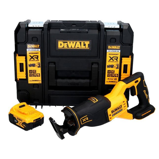 DeWalt DCS 382 NT Scie sabre  sans fil 18V+ 1x Batterie 5,0 Ah + Coffret TSTAK - sans chargeur