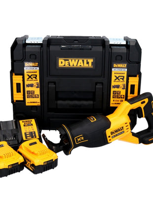 DeWalt DCS 382 P2T Scie sabre sans fil18V + 2x Batteries 5,0 Ah + Chargeur + Coffret TSTAK