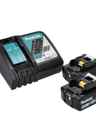 Makita DHR 243 RTJW marteau perforateur sur batterie 18 V 2,0 J SDS plus sans balais + 2x batteries 5,0 Ah + chargeur + aspiration de poussière + Makpac