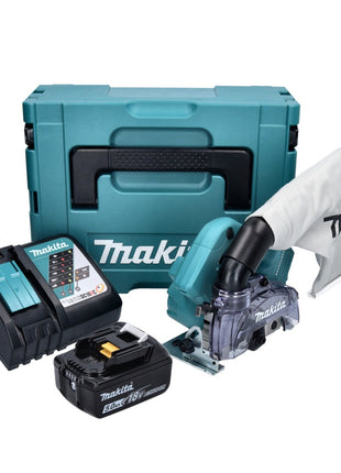 Makita DCC 500 RT1J Akku Diamantschneider 18 V 125 mm Brushless + 1x Akku 5,0 Ah + Ladegerät + Makpac - Toolbrothers