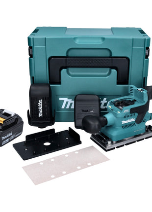 Makita DBO 380 F1J Ponceuse orbitale sans fil 18 V 93 x 185 mm brushless + 1x Batterie 3,0 Ah + Makpac - sans chargeur