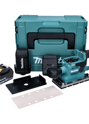 Makita DBO 380 M1J Ponceuse orbitale sur batterie 18 V 93 x 185 mm sans balais + 1x batterie 4,0 Ah + Makpac - sans chargeur