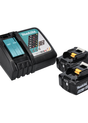 Makita DBO 380 RGJ Ponceuse vibrante sans fil 93 x 185 mm Brushless 18V + 2x Batteries 6,0 Ah + Chargeur + Coffret Makpac