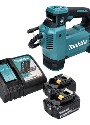 Makita DMP 181 RM Compresseur à batterie 18 V 11,1 bar + 2x batterie 4,0 Ah + chargeur