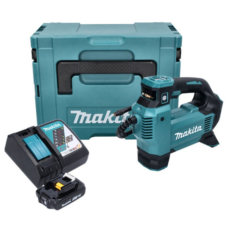 Compresor de batería Makita DMP 181 RA1J 18 V 11,1 bar + 1x batería 2,0 Ah + cargador + Makpac