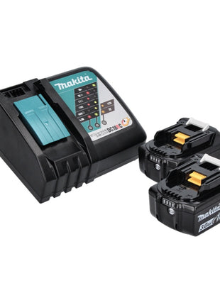 Compresor de batería Makita DMP 181 RFJ 18 V 11,1 bar + 2x baterías 3,0 Ah + cargador + Makpac