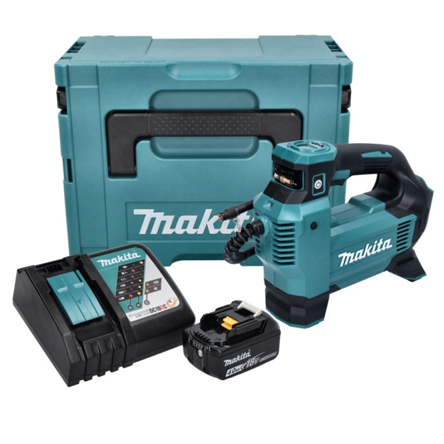 Makita DMP 181 RM1J Compresseur sur batterie 18 V 11,1 bar + 1x batterie 4,0 Ah + chargeur + Makpac