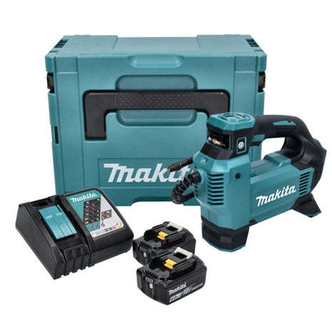 Compressore a batteria Makita DMP 181 RGJ 18 V 11,1 bar + 2x batteria ricaricabile 6,0 Ah + caricabatterie + Makpac