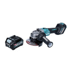 Amoladora angular a batería Makita GA 023 GD1 40 V máx. 125 mm sin escobillas XGT + 1x batería 2,5 Ah - sin cargador