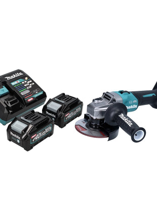 Makita GA 023 GM2 Meuleuse d'angle sans fil 40 V max. 125 mm Brushless XGT + 2x batterie 4,0 Ah + chargeur