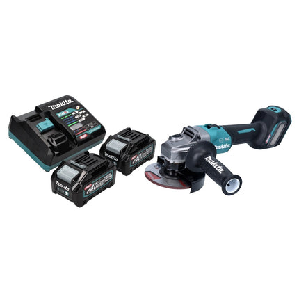 Makita GA 023 GM2 Meuleuse d'angle sans fil 40 V max. 125 mm Brushless XGT + 2x batterie 4,0 Ah + chargeur