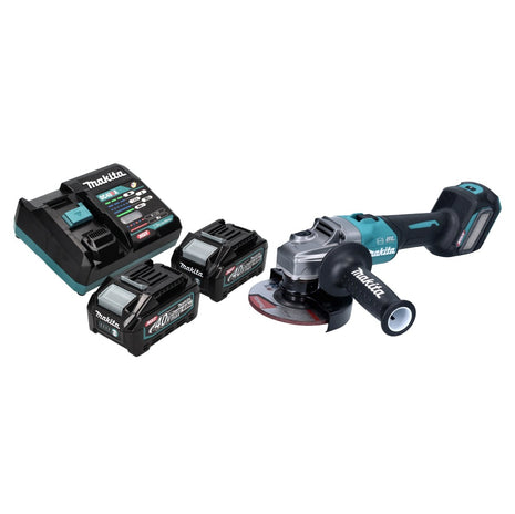 Makita GA 023 GM2 Meuleuse d'angle sans fil 40 V max. 125 mm Brushless XGT + 2x batterie 4,0 Ah + chargeur